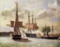 Vilhelm Pedersen Escena de slaget ved Eckernforde 1849 Batalla Naval